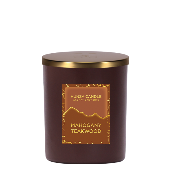 HomeCandle_Brown_MahoganyTeakwood  Hunza Candle