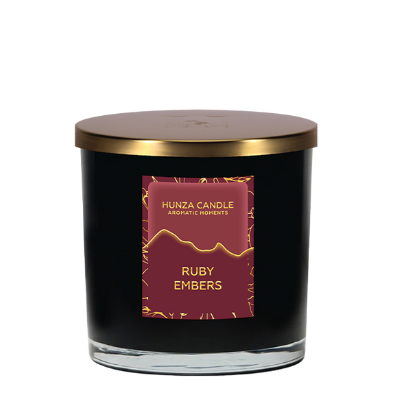 Ruby Embers 3 Wick Luxury Candle - Hunza Candle
